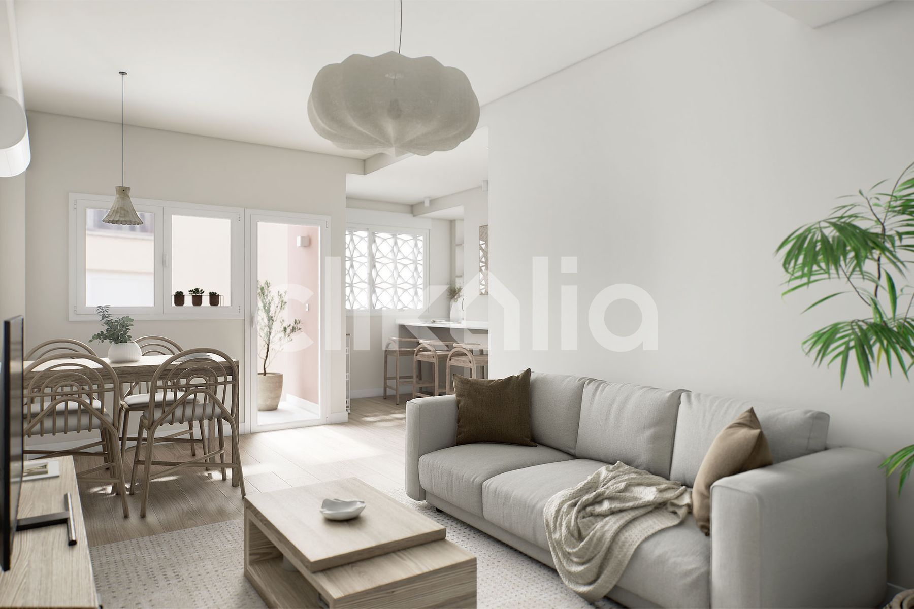 Living room of Flat for sale in Málaga Capital  with Air Conditioner and Terrace