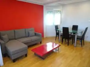 Sala de estar de Piso de alquiler en Gijón  con Calefacción, Parquet y Amueblado
