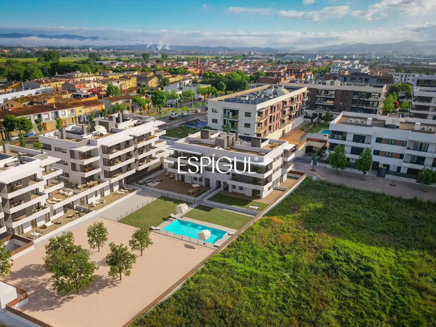 Exterior view of Flat for sale in Vilablareix  with Air Conditioner, Heating and Terrace