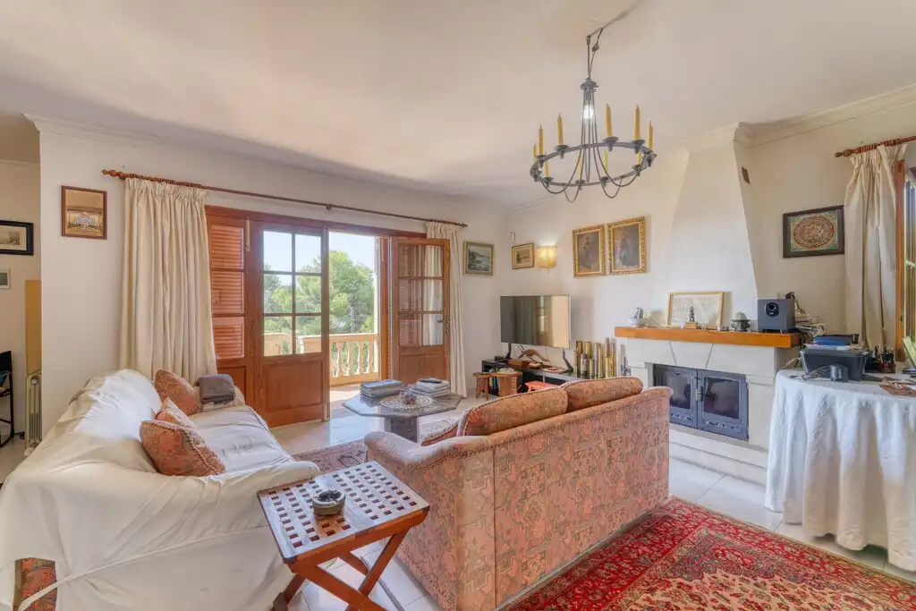 Living room of Houses for sale in Calvià  with Air Conditioner, Private garden and Terrace