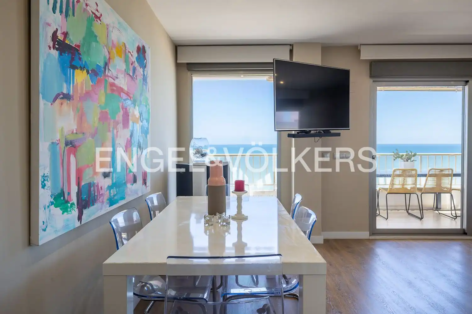 Dining room of Flat for rent in Cullera  with Heating, Terrace and Swimming Pool