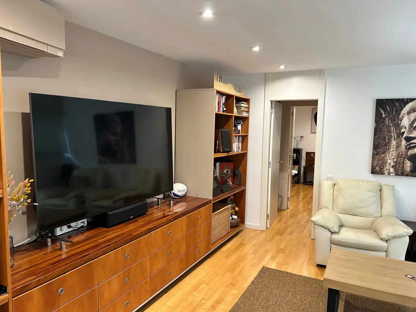 Sala d'estar de Casa adosada en venda en Badalona amb Aire condicionat, Calefacció i Parquet