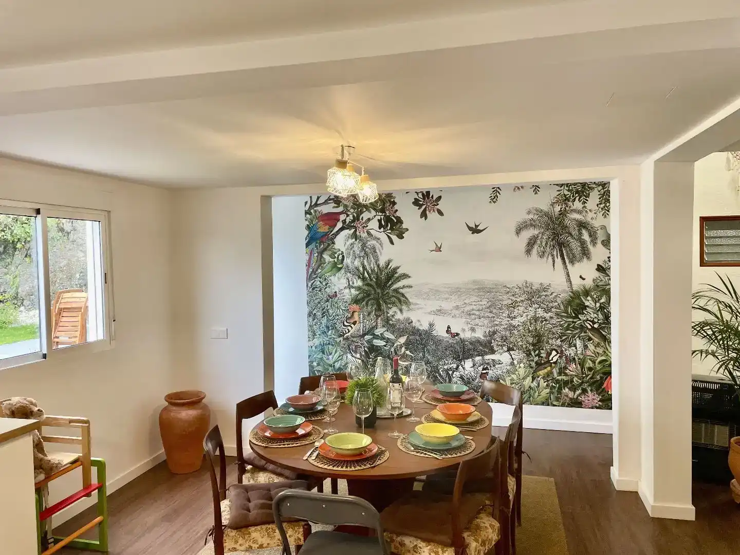 Dining room of Houses for sale in La Guancha  with Private garden, Parquet flooring and Furnished