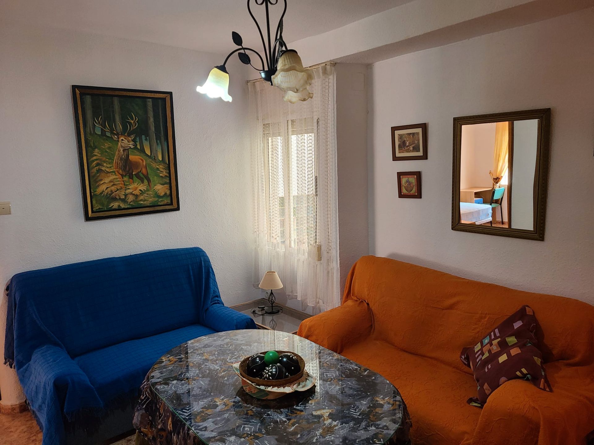 Living room of Flat to rent in  Granada Capital  with Terrace, Furnished and Oven