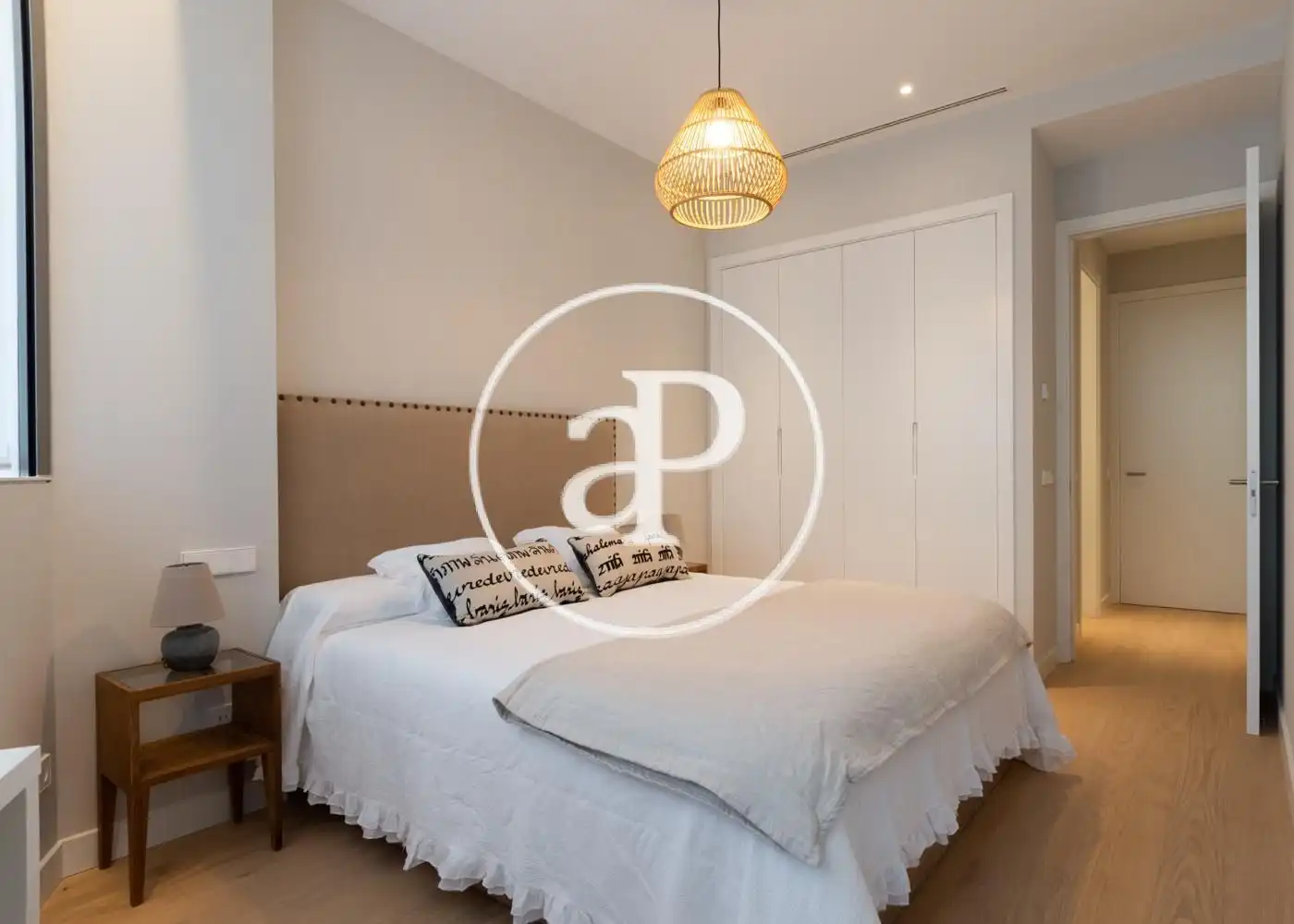 Schlafzimmer von Wohnung zur Miete in Madrid mit Klimaanlage, Heizung und Privatgarten