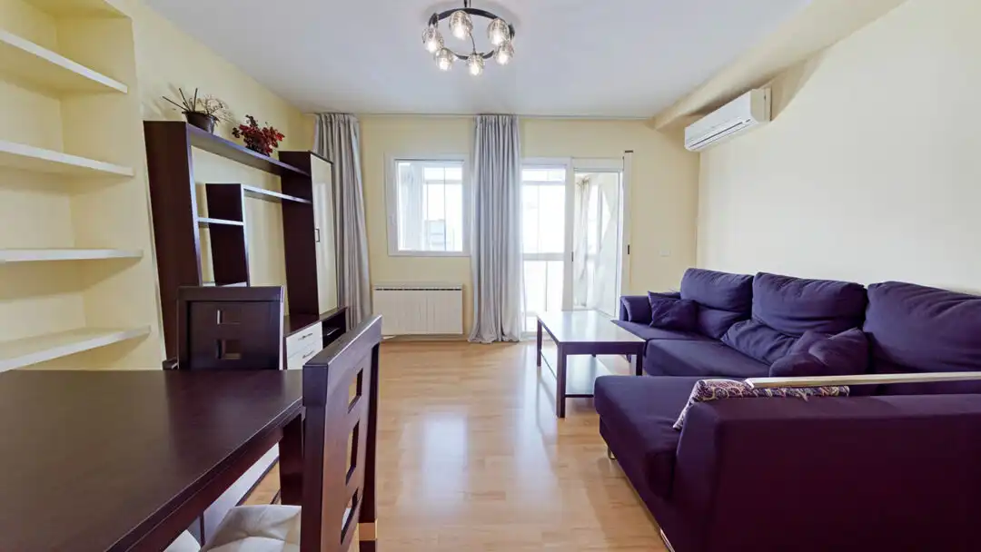 Wohnzimmer von Wohnung zur Miete in Madrid mit Klimaanlage, Heizung und Terrasse