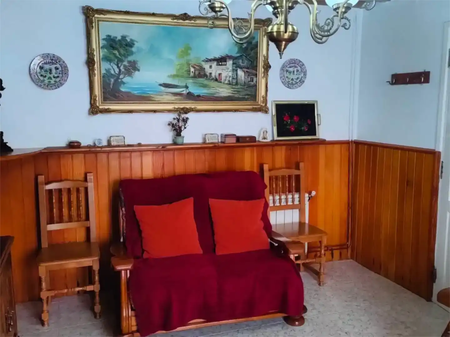 Sala de estar de Piso en venta en Cervo con Jardín privado, Trastero y Amueblado
