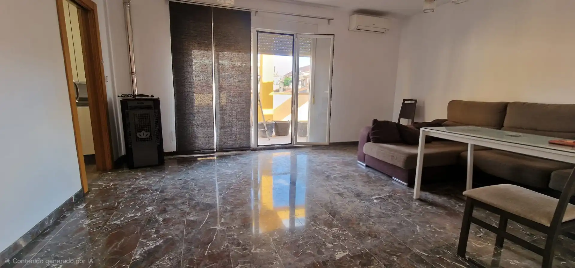 Sala d'estar de Àtic de lloguer en Maracena amb Aire condicionat, Terrassa i Forn