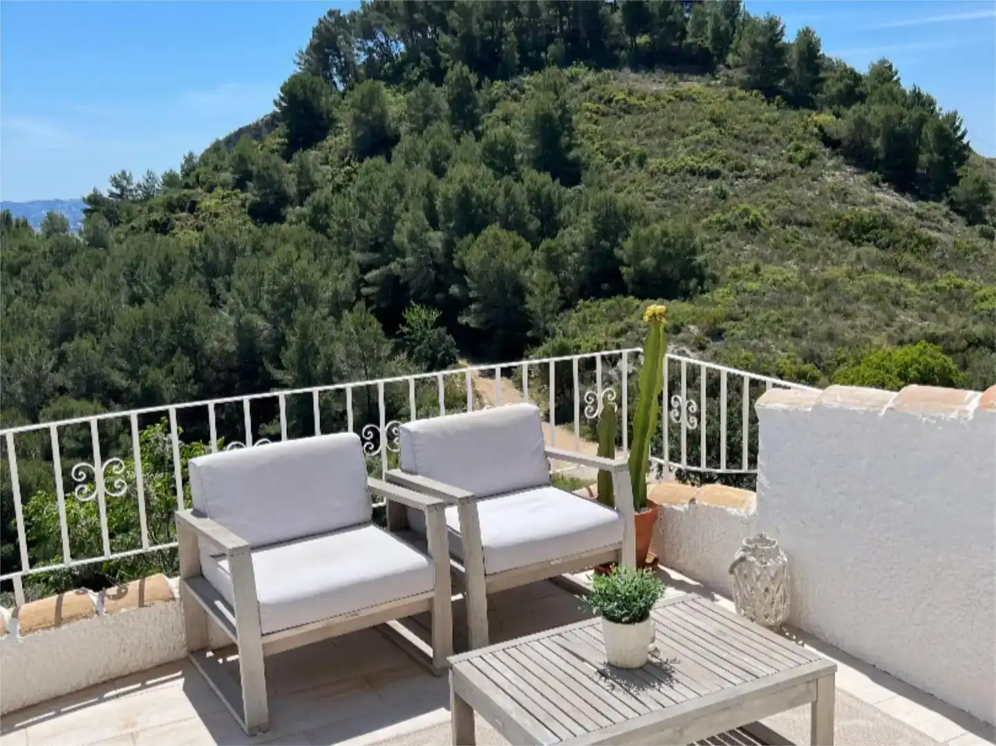 Terrasse von Wohnung zur Miete in Jávea / Xàbia mit Klimaanlage, Privatgarten und Möbliert