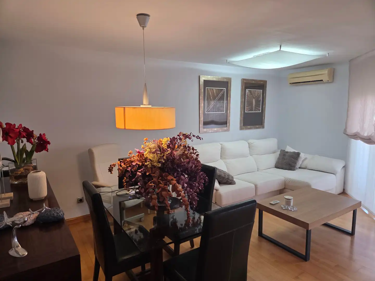 Wohnzimmer von Wohnung zur Miete in Málaga mit Klimaanlage, Parkett und Möbliert