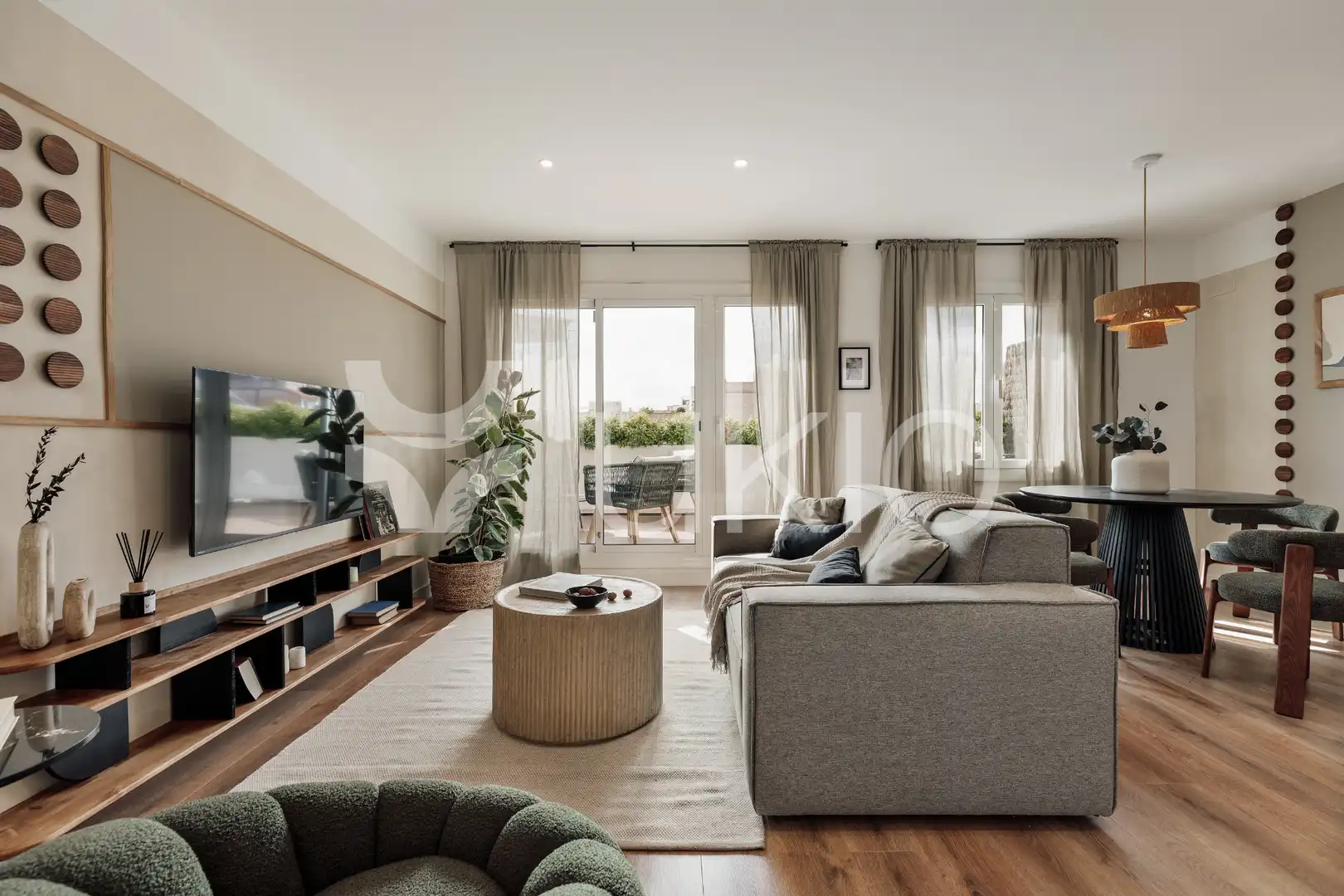 Sala d'estar de Apartament de lloguer en Barcelona amb Aire condicionat, Calefacció i Terrassa