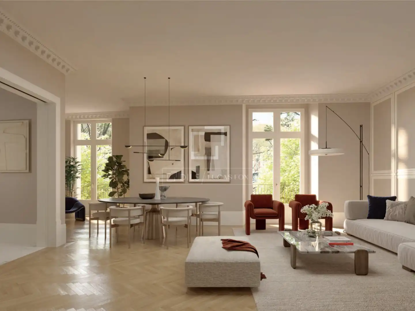 Living room of Attic for sale in Madrid  with Air Conditioner, Heating and Parquet flooring