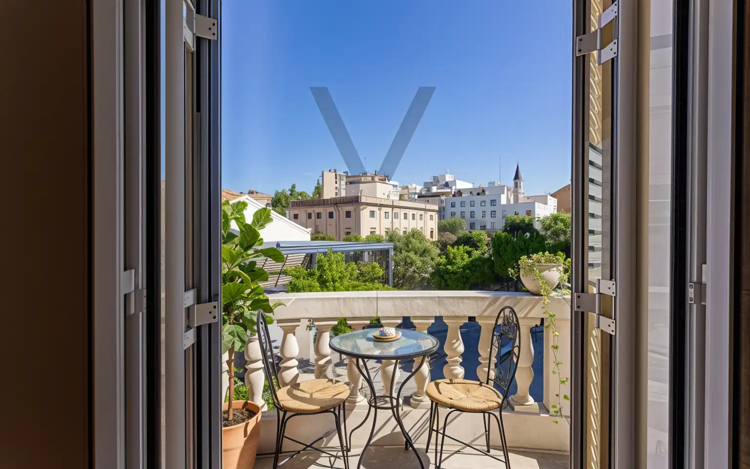 Terrasse von Wohnung zum Verkauf in Reus mit Klimaanlage, Heizung und Parkett