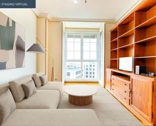 Living room of Flat for sale in  Madrid Capital  with Air Conditioner, Heating and Private garden