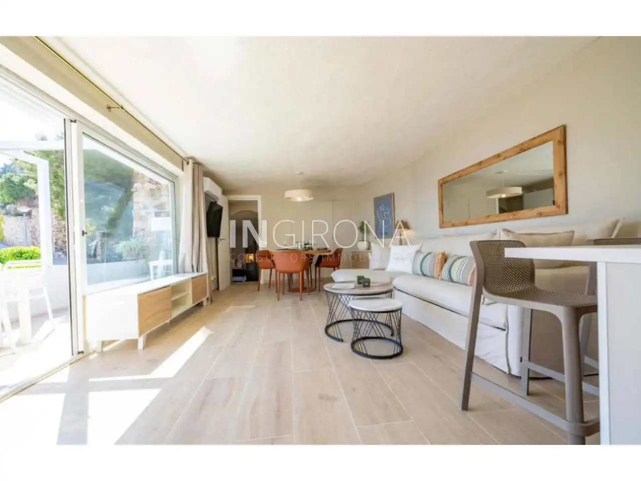Sala d'estar de Casa o xalet de lloguer en Lloret de Mar amb Aire condicionat, Jardí privat i Terrassa