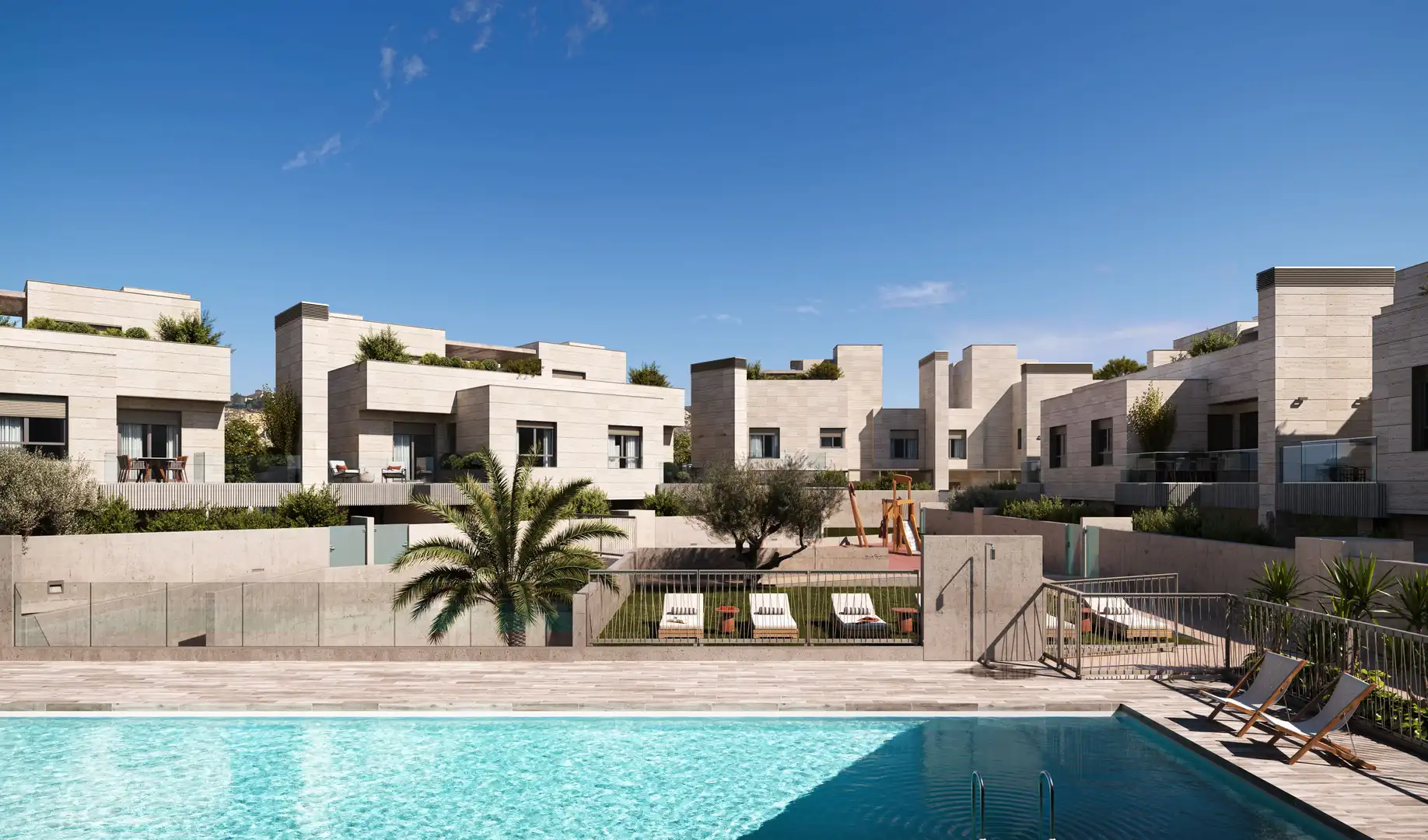 Vista exterior de Casa adosada en venta en Cuarte de Huerva con Calefacción, Jardín privado y Terraza