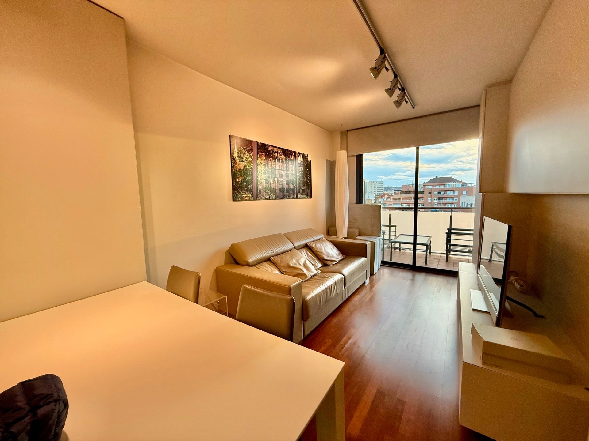 Sala de estar de Piso en venta en  Barcelona Capital con Aire acondicionado, Calefacción y Parquet