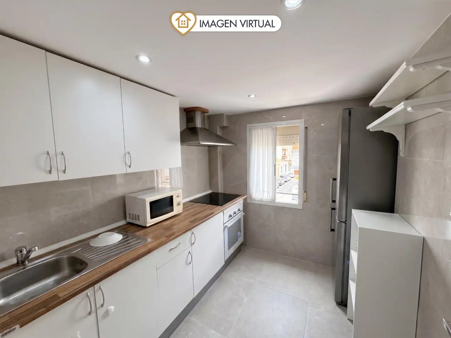 Kitchen of Flat for sale in Terrassa  with Furnished, Oven and Washing machine