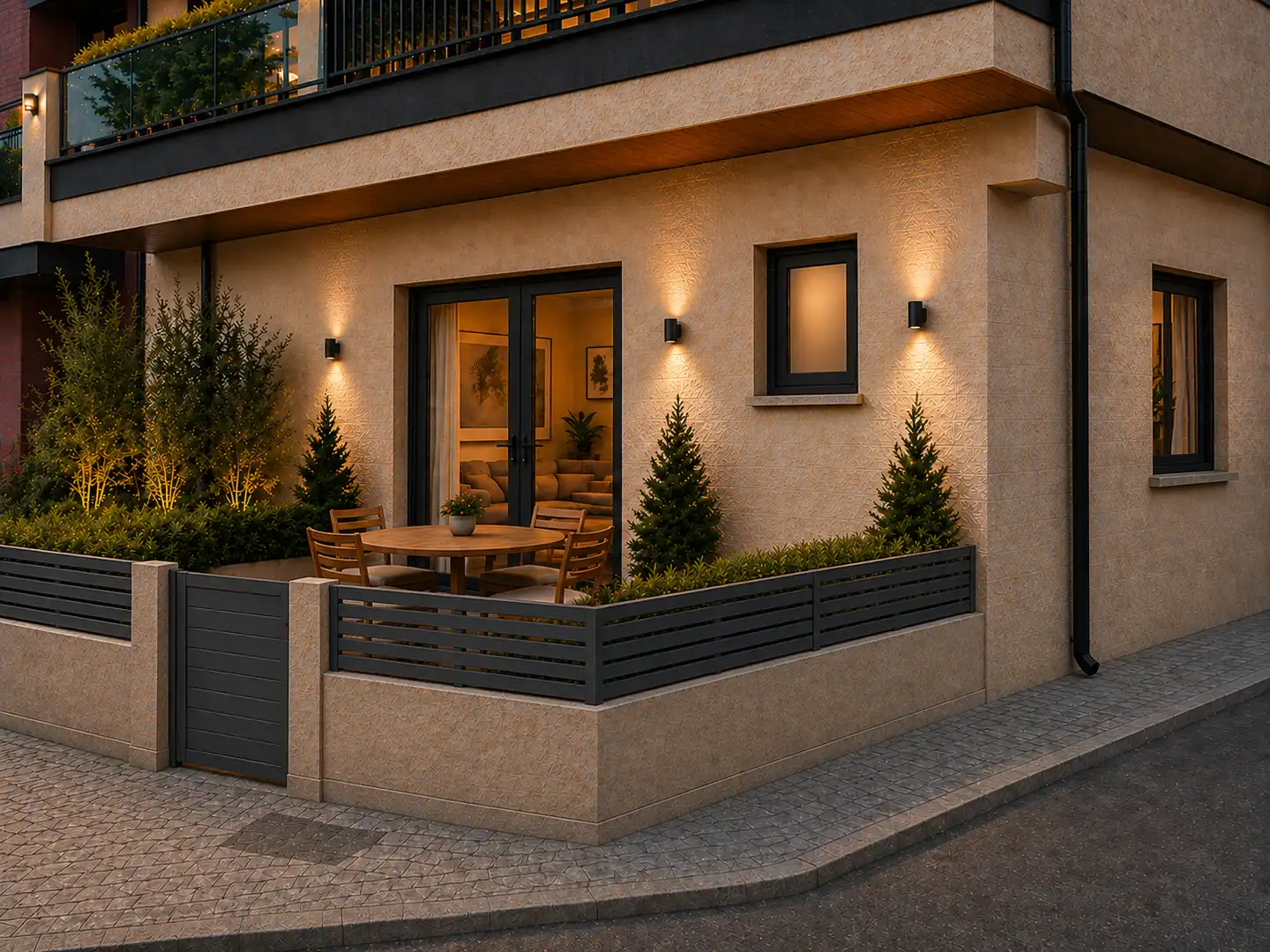 Terrasse von Wohnungen zum Verkauf in Sanxenxo mit Klimaanlage, Heizung und Parkett