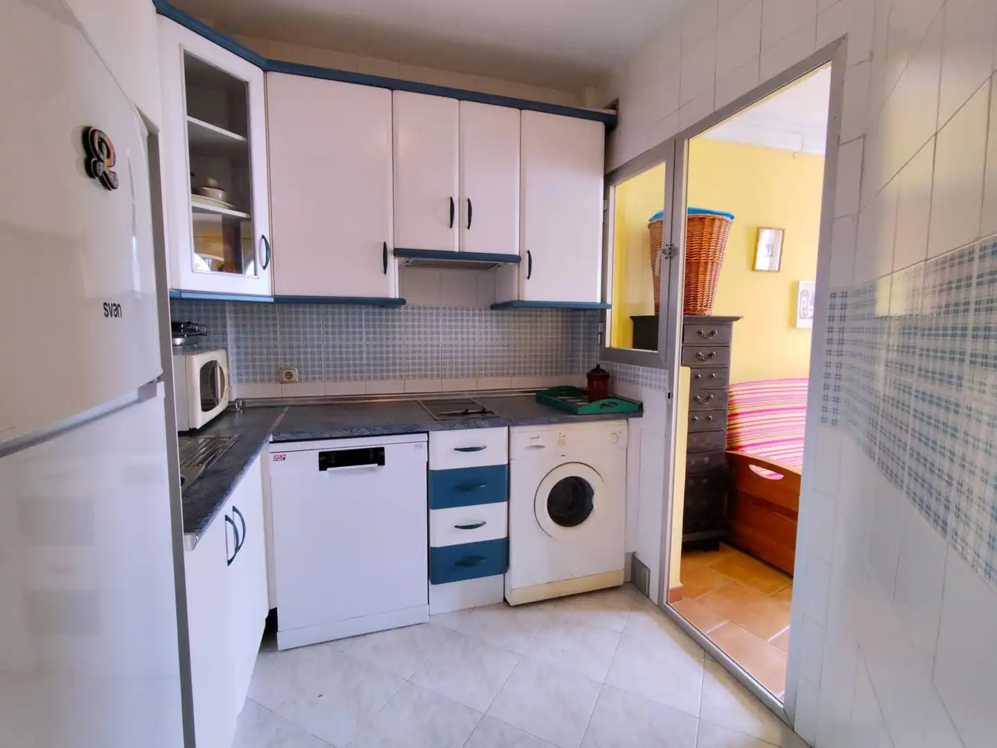 Kitchen of Flat for rent in El Portil  with Private garden, Terrace and Swimming Pool