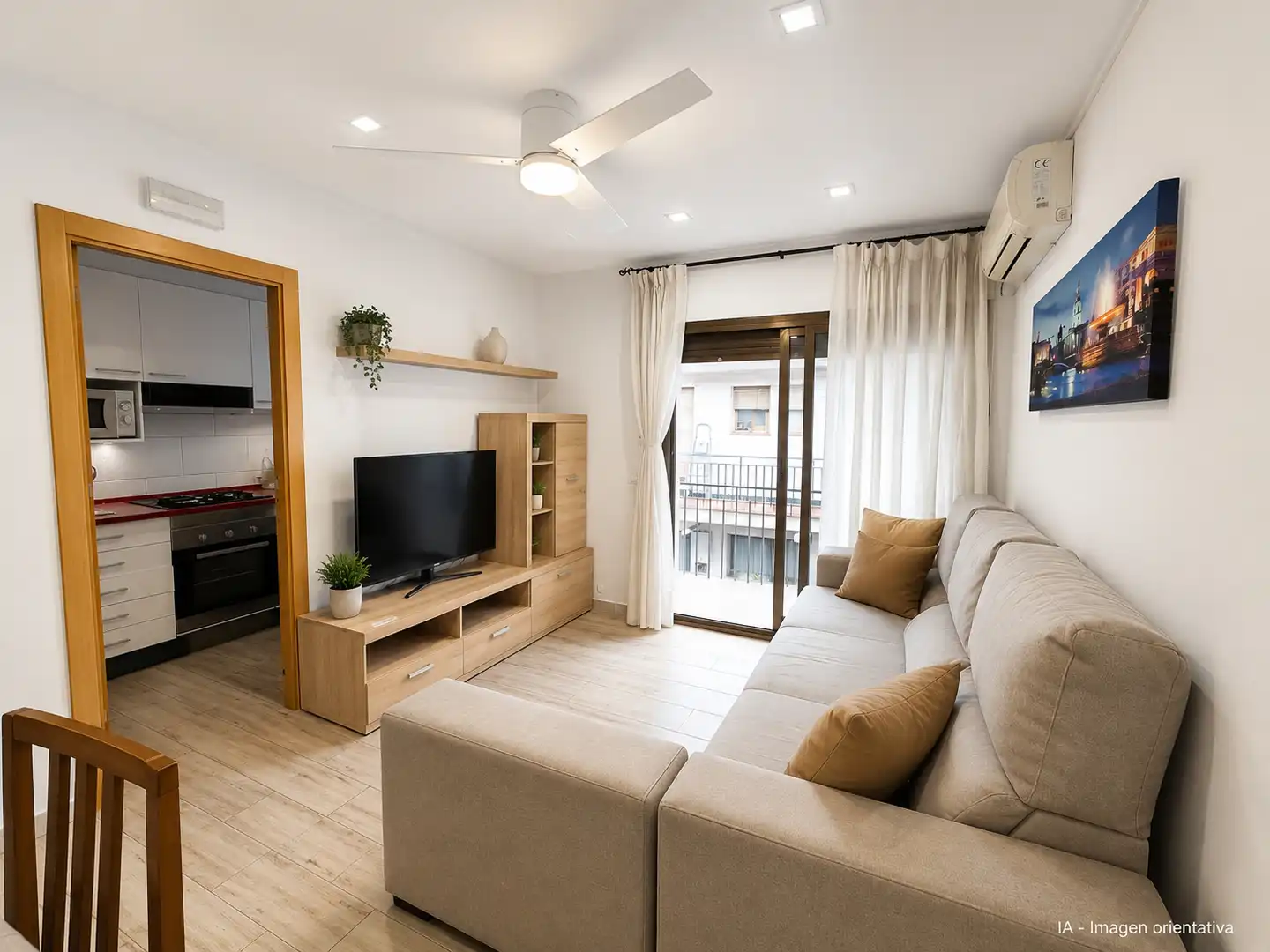 Sala de estar de Piso en venta en Barcelona con Aire acondicionado, Calefacción y Amueblado