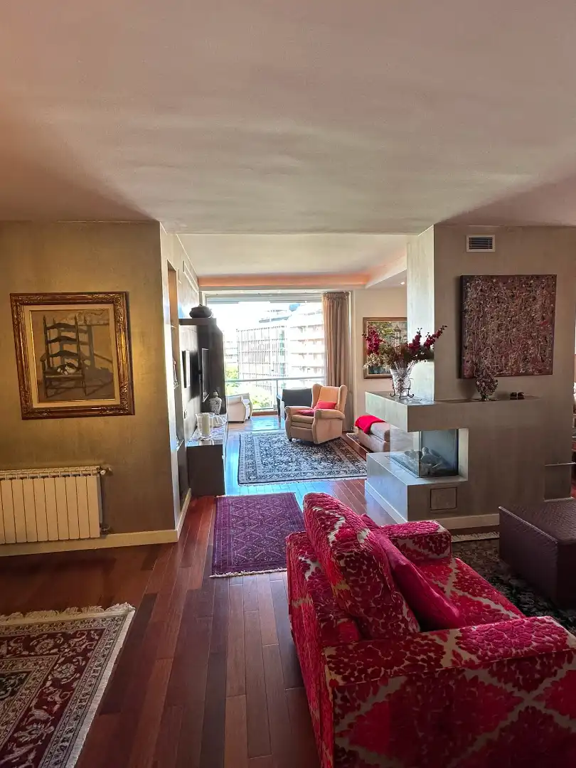 Sala de estar de Piso en venta en Barcelona con Aire acondicionado, Parquet y Terraza