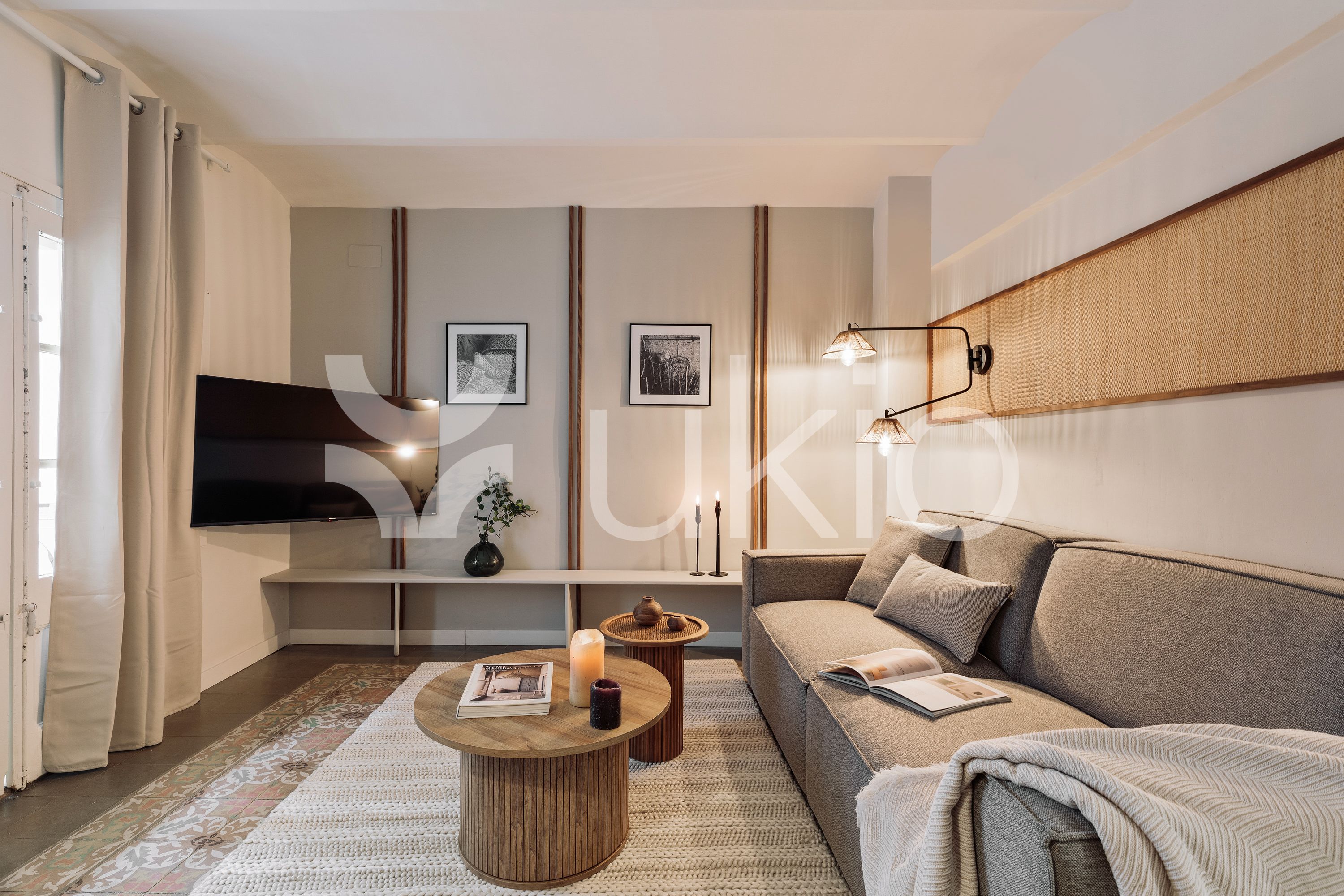 Living room of Apartment to rent in  Barcelona Capital  with Air Conditioner, Heating and Furnished