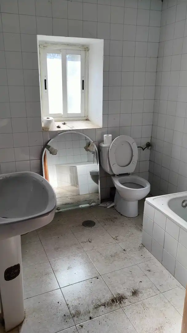 Bany de Casa o xalet en venda en O Pino  amb Jardí privat