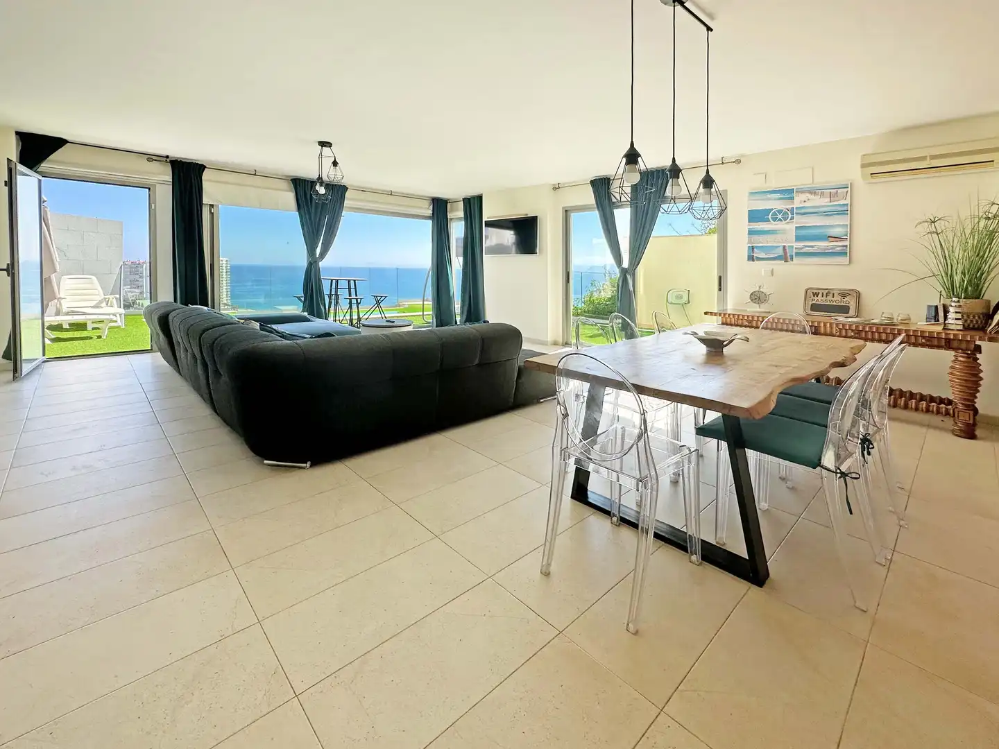 Dining room of Houses for rent in Cullera  with Air Conditioner, Heating and Terrace
