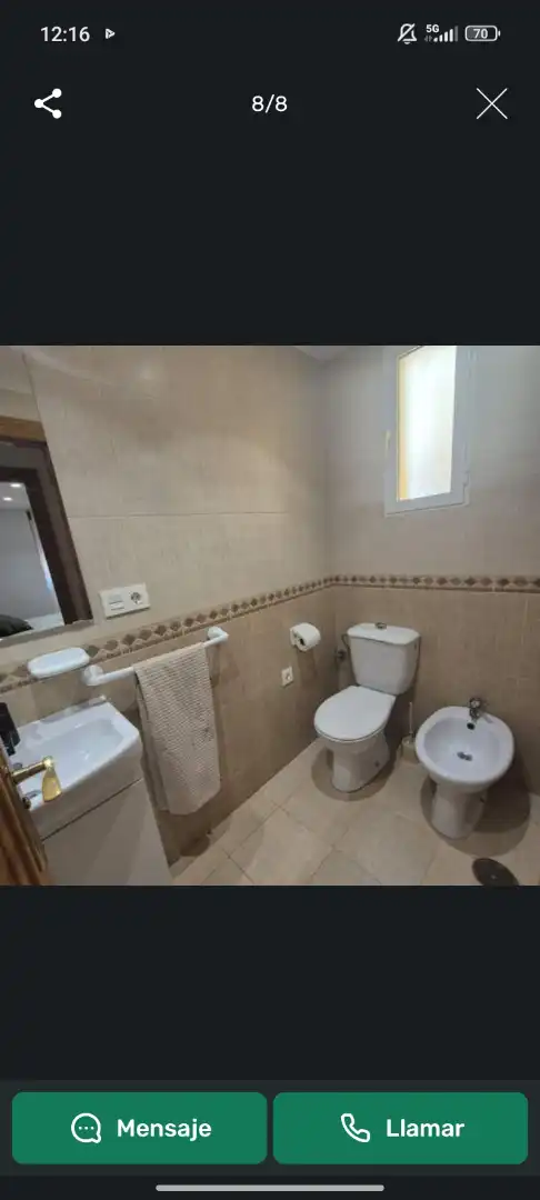 Baño de Dúplex de alquiler en Alhendín con Amueblado
