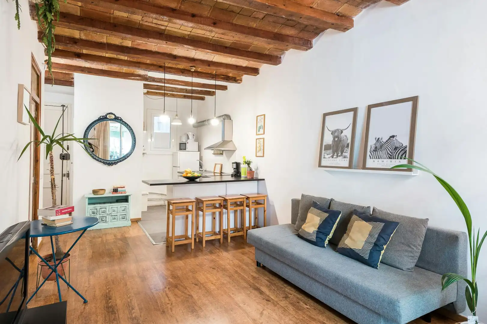 Living room of Flat for rent in Barcelona  with Heating, Furnished and Washing machine