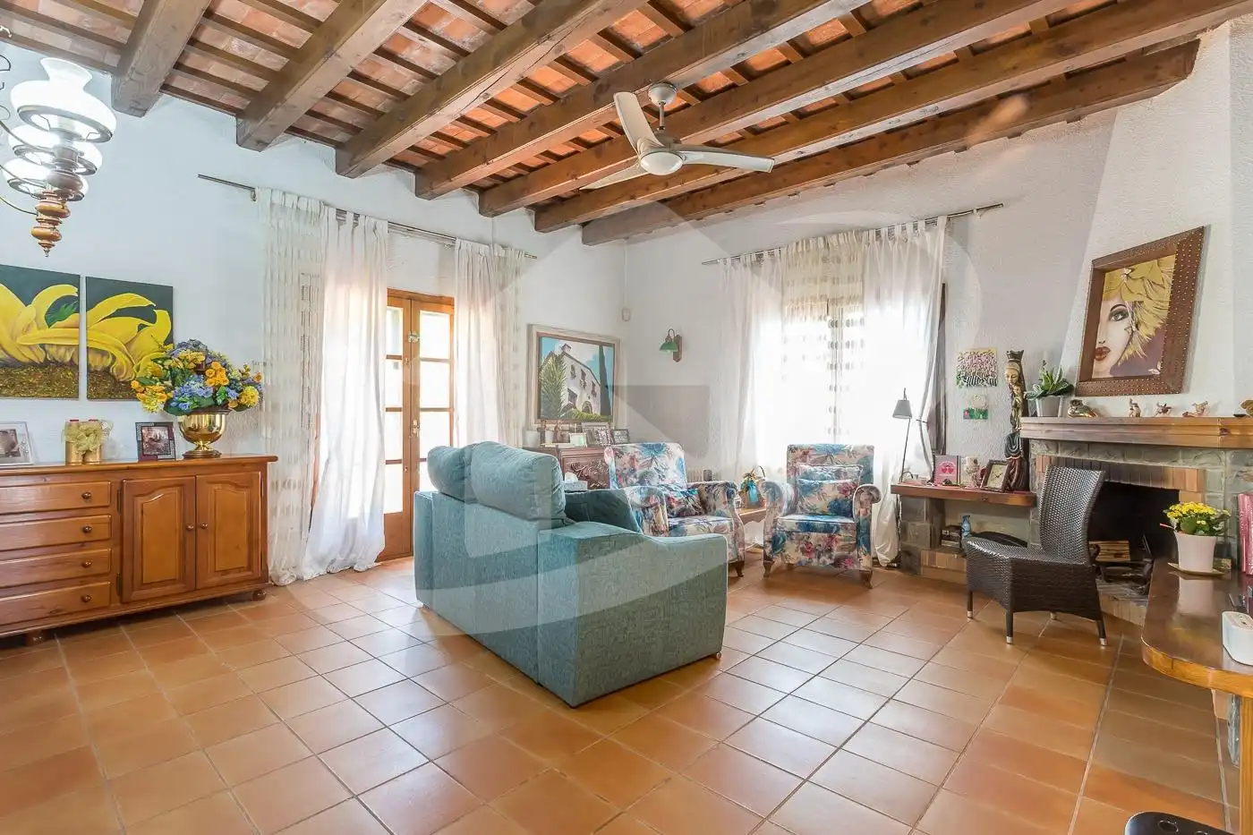 Sala de estar de Casa o chalet en venta en Castellar del Vallès con Calefacción, Jardín privado y Trastero