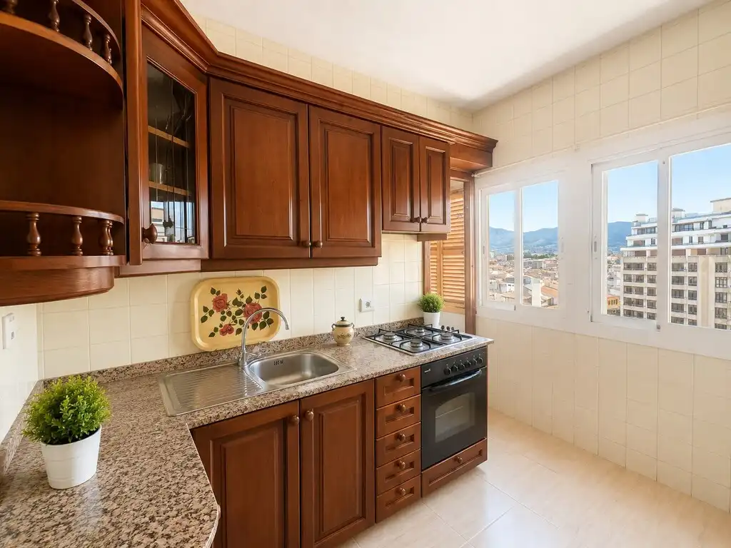 Kitchen of Flat for sale in Inca  with Parquet flooring, Terrace and Balcony