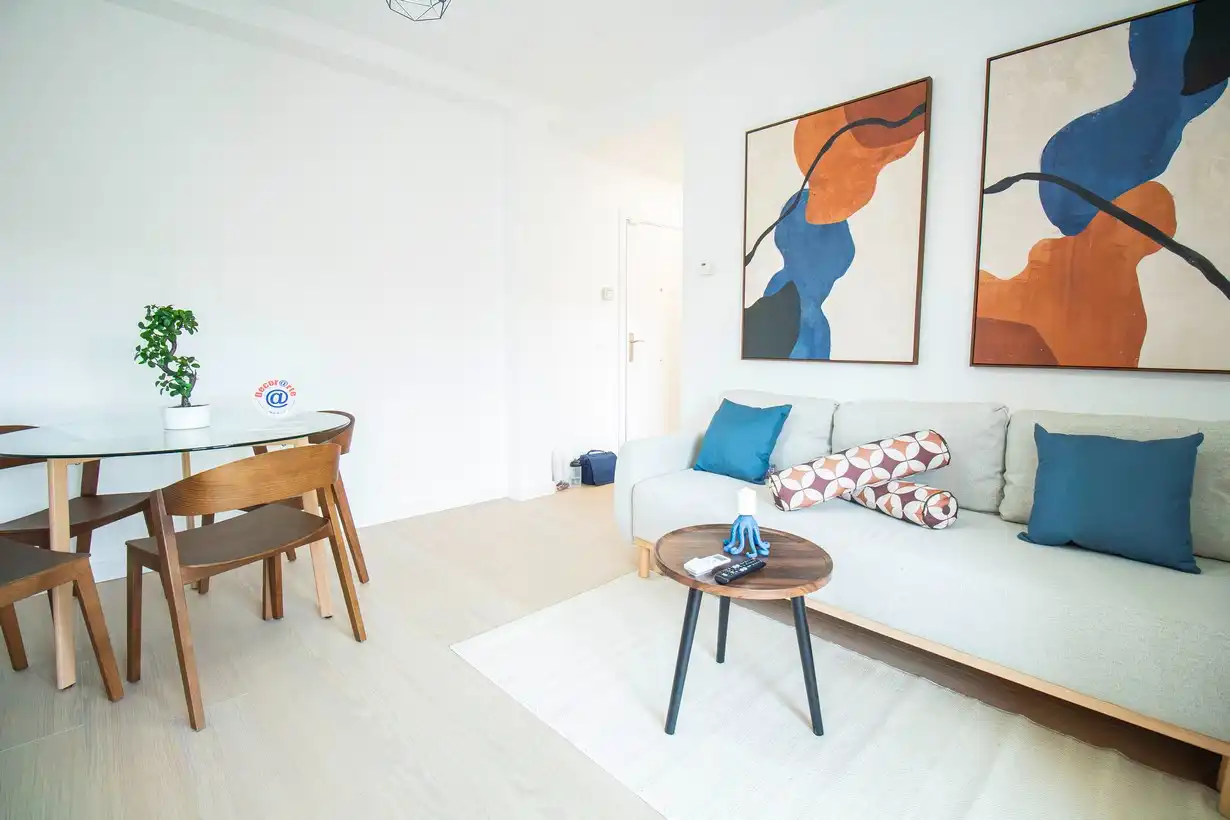 Sala de estar de Piso de alquiler en Madrid con Aire acondicionado, Calefacción y Terraza
