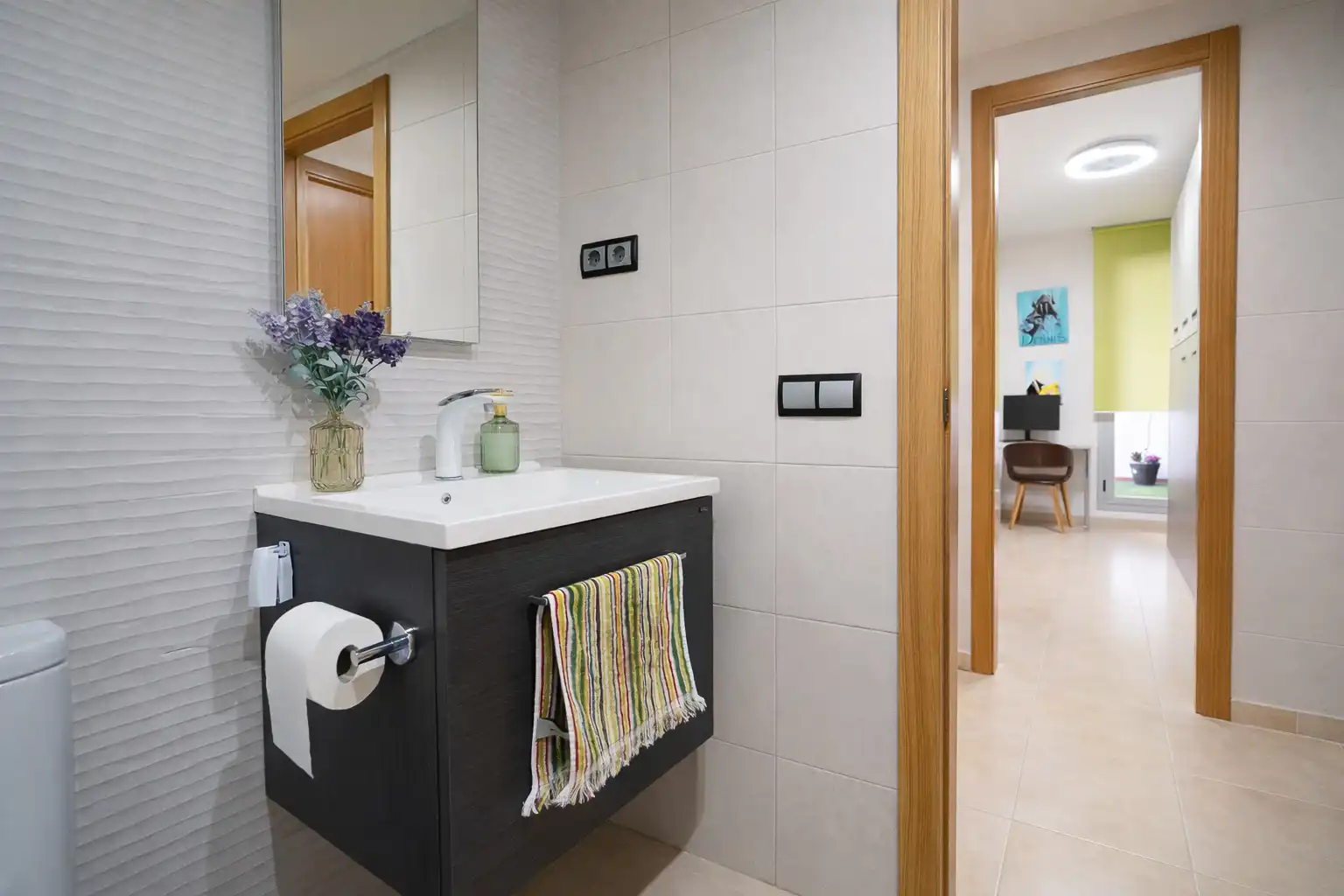 Bathroom of Flat for sale in Alcover  with Air Conditioner, Heating and Parquet flooring