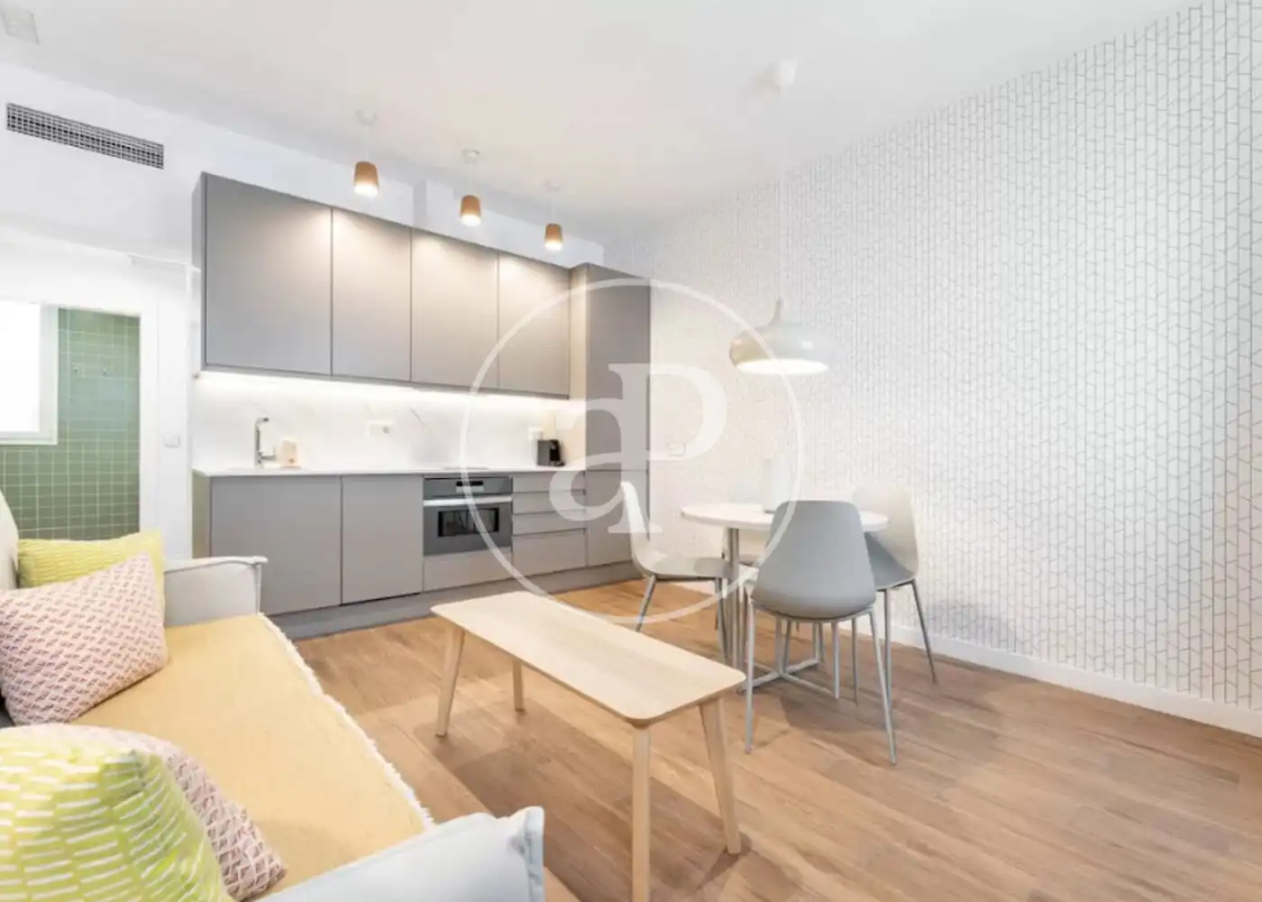 Wohnzimmer von Wohnung zur Miete in Madrid mit Klimaanlage, Heizung und Möbliert