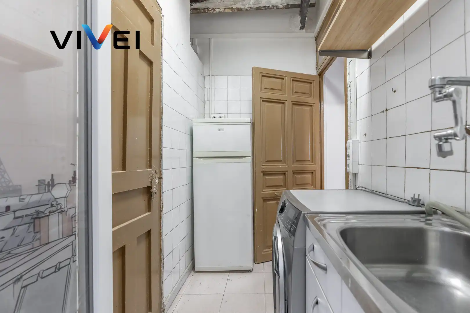 Cocina de Piso en venta en Madrid con Calefacción y Balcón