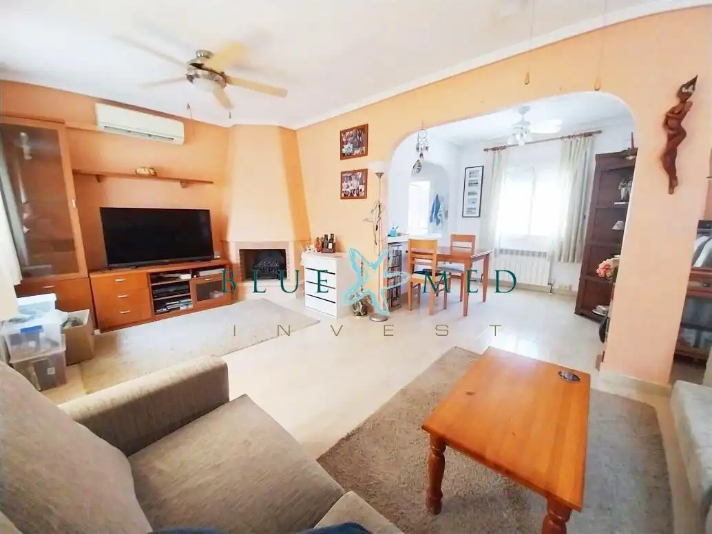 Sala d'estar de Casa o xalet en venda en Mazarrón amb Aire condicionat, Calefacció i Jardí privat