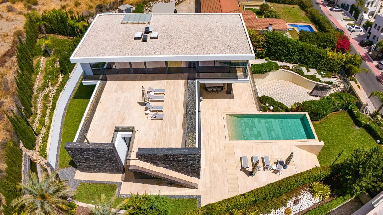 Terrasse von Haus oder Chalet zur Miete in Marbella mit Klimaanlage, Privatgarten und Terrasse
