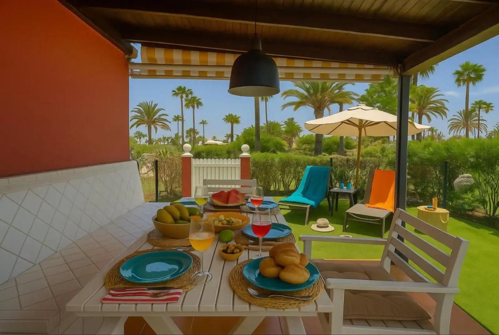Terrassa de Casa o xalet en venda en San Bartolomé de Tirajana amb Aire condicionat, Jardí privat i Terrassa