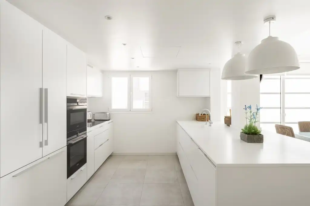 Küche von Wohnungen zum Verkauf in Pollença mit Klimaanlage, Terrasse und Abstellraum