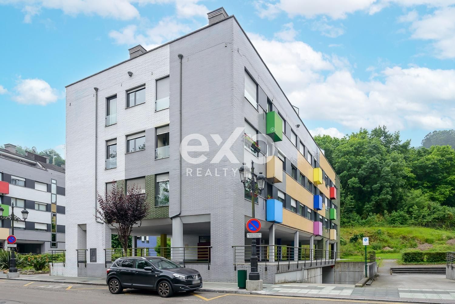 Exterior view of Flat for sale in Oviedo   with Heating, Private garden and Terrace