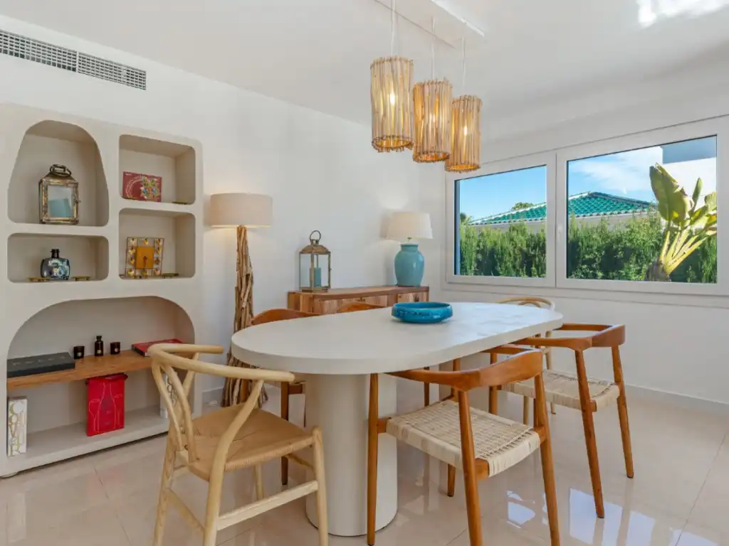 Dining room of Houses for sale in El Campello  with Air Conditioner, Private garden and Swimming Pool