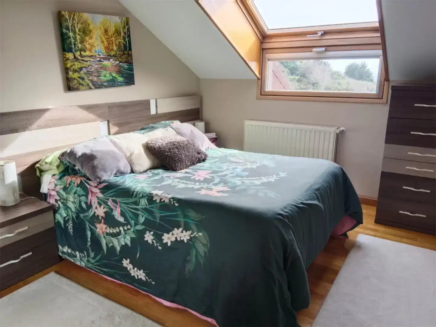 Bedroom of Flat for rent in Carreño  with Parquet flooring, Furnished and Oven