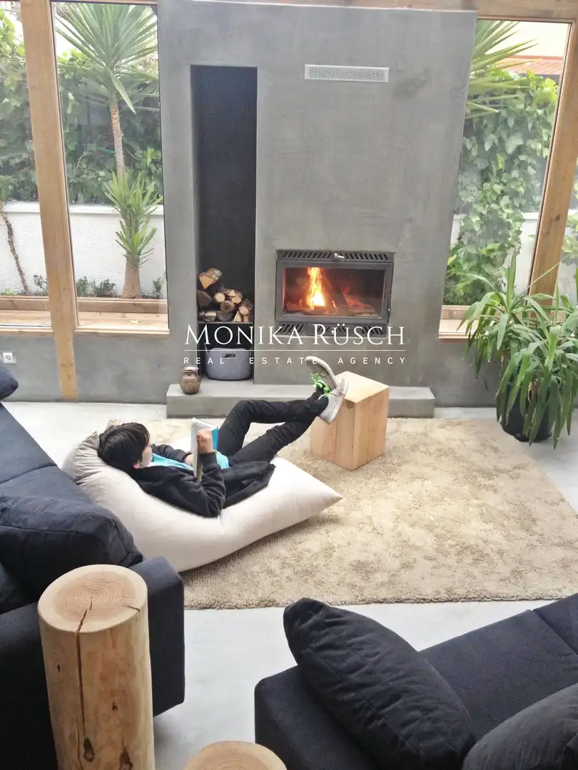 Living room of Flat for rent in Castelldefels  with Air Conditioner, Heating and Private garden