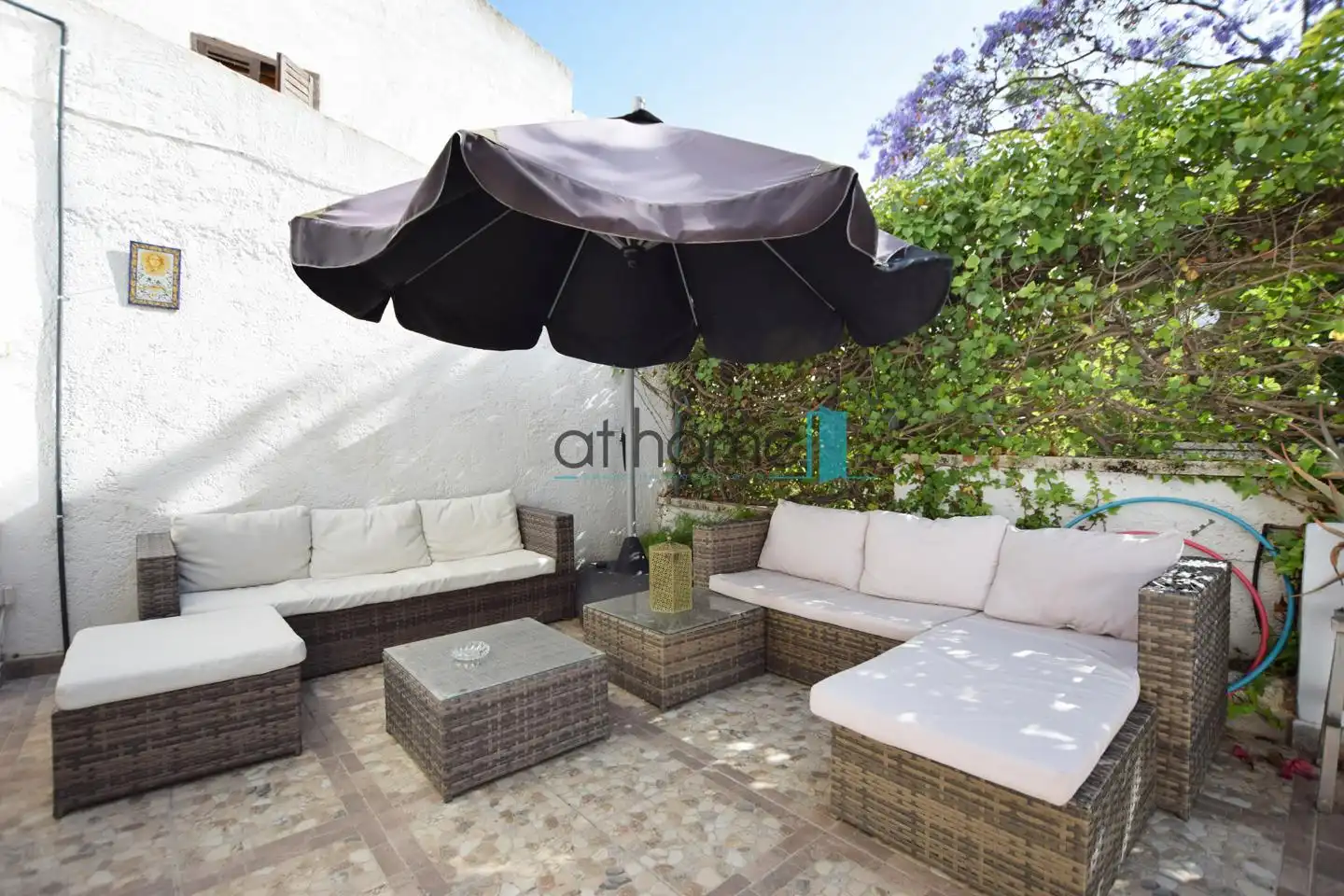 Terrasse von Einfamilien-Reihenhaus zur Miete in Sagunto / Sagunt mit Klimaanlage, Parkett und Terrasse
