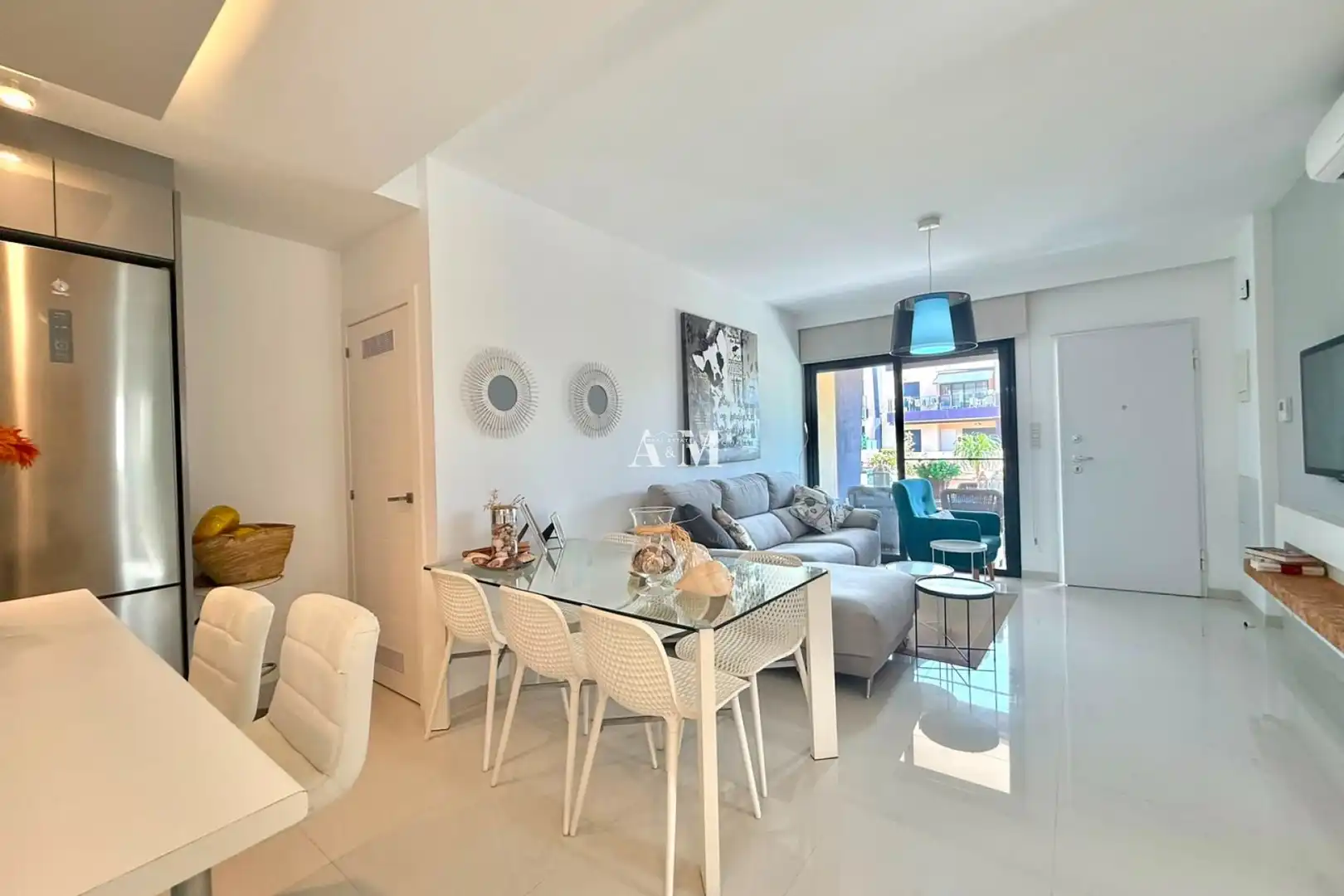 Living room of Flat for rent in Pilar de la Horadada  with Heating, Private garden and Terrace