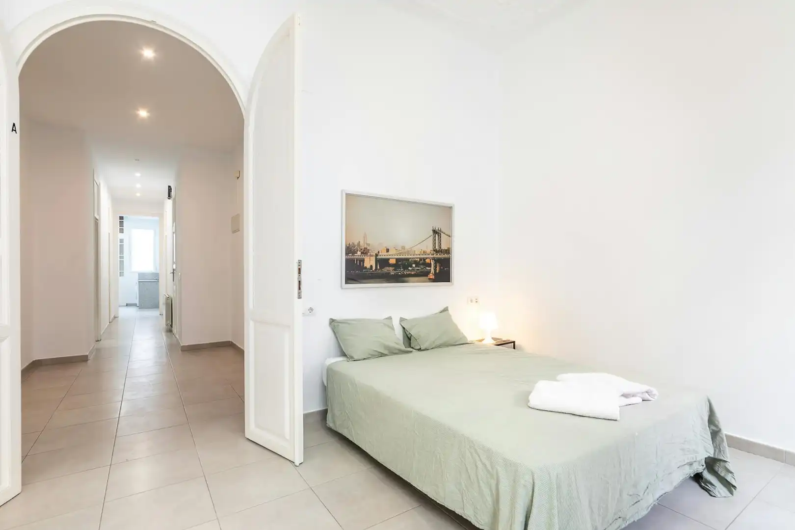 Schlafzimmer von Wohnung zur untervermieten in Valencia mit Heizung, Möbliert und Waschmaschine