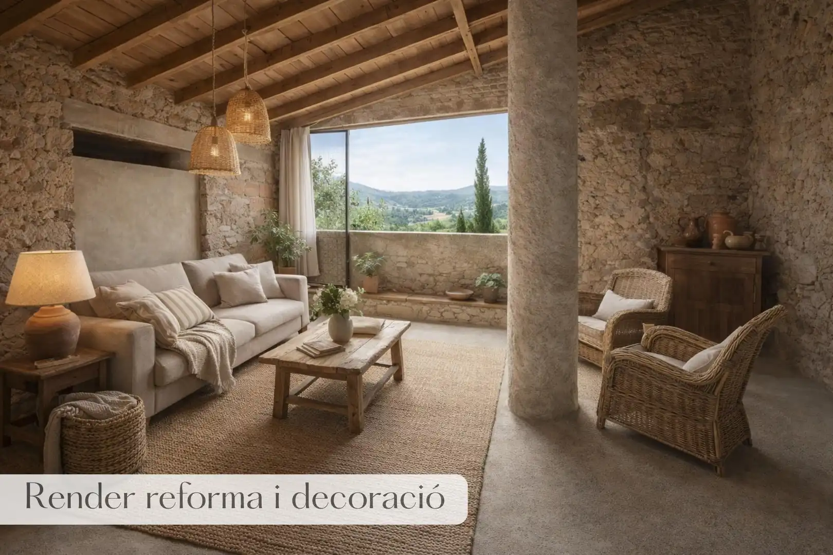 Sala de estar de Finca rústica en venta en La Figuera