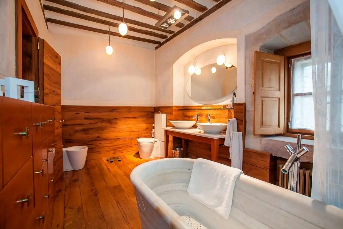 Baño de Casa o chalet en venta en Mazcuerras con Jardín privado y Piscina